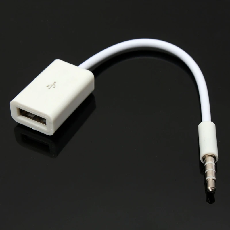 Автомобильный MP3 AUX 3 5 мм штекер аудио разъем к гнезду USB 2 0 преобразователь