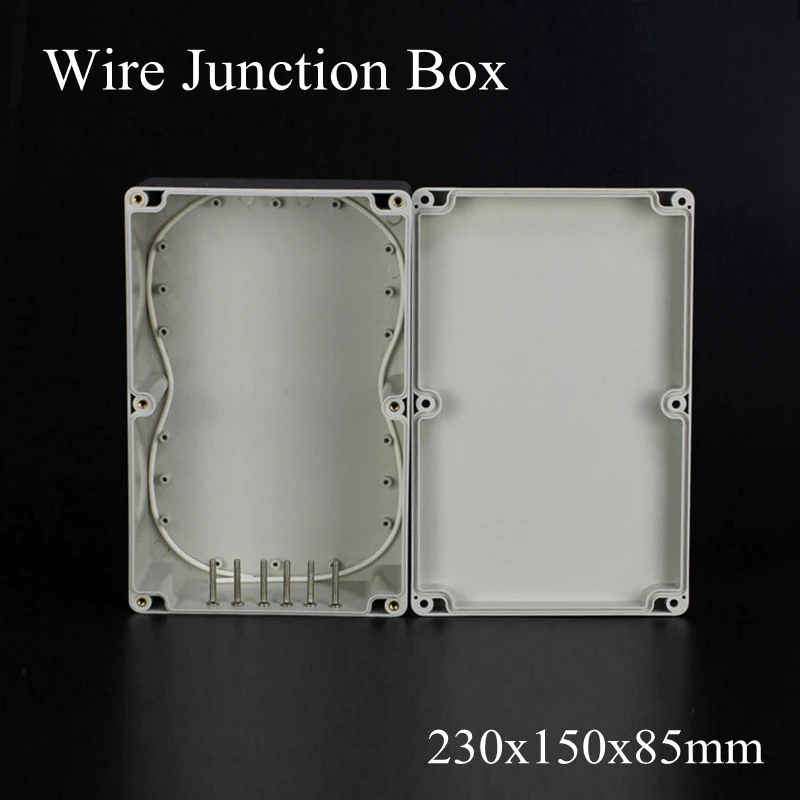 

230x150x85mm Waterproof Plastic Electronic Project Box Enclosure Cover Case 230*150*85mm Water-resistant DIY Junction Box