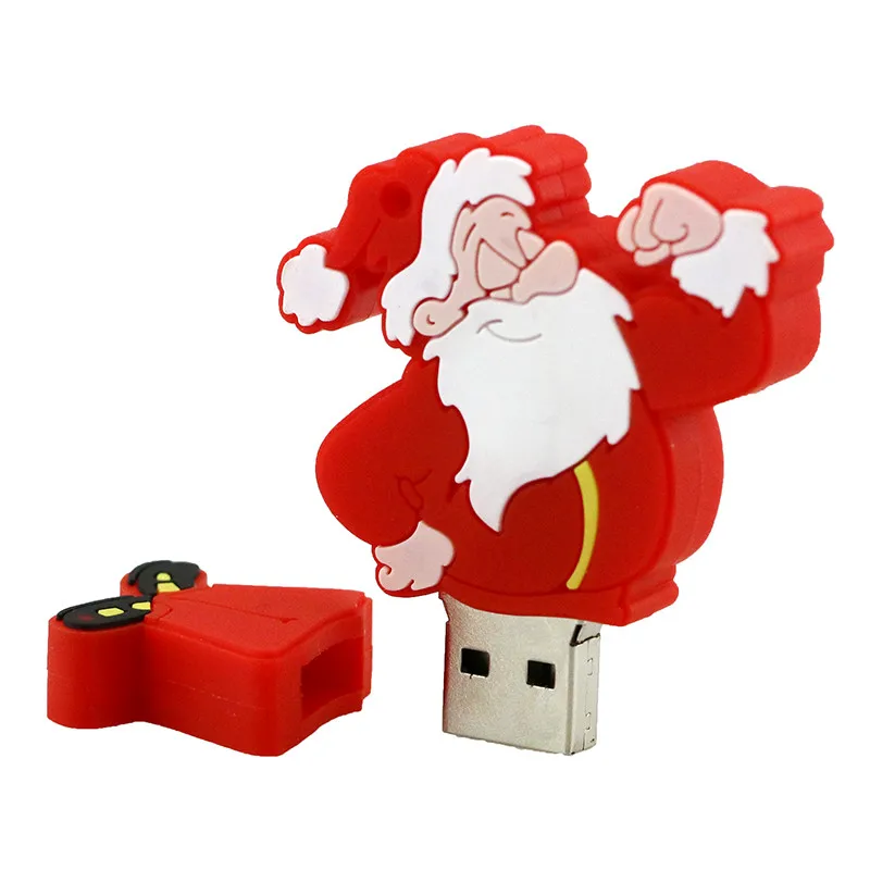 USB флеш-накопитель 128 ГБ, флеш-накопитель, мультяшный снеговик, Рождественская елка, подарки, 4 ГБ, 8 ГБ, 16 ГБ, 32 ГБ, 64 ГБ, Санта-Клаус, флешка