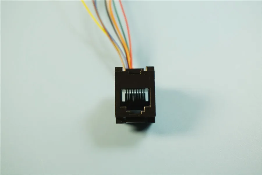 10 шт. 641D RJ45 модульный разъем 8P8C гнездо 8x20 обжимной провод 8 ядер 20 см длина черный