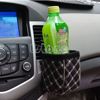 

Car Air Vent Mobile Phone Mesh Holder Pocket Debris Storage Organizer Pouch Bag White color