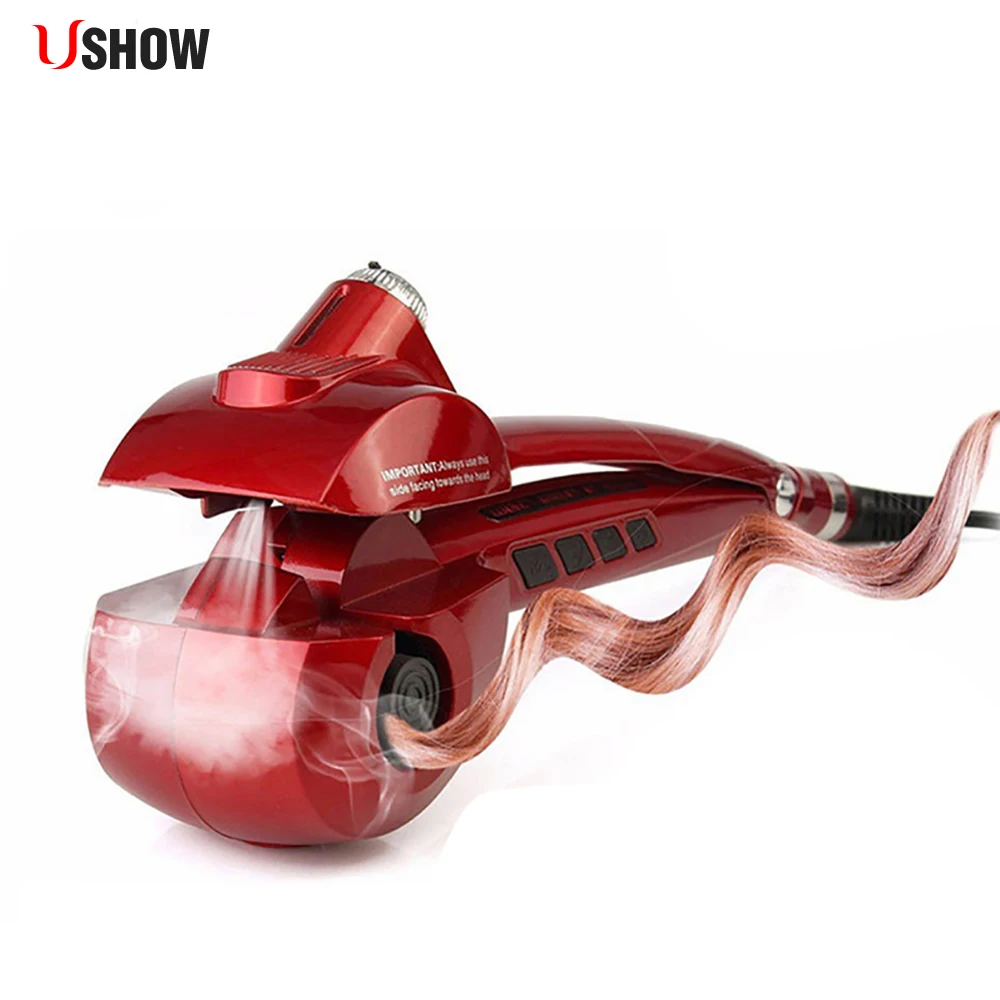 USHOW Pro Steam Hair Curler Automatic Tourmaline Ceramic Hair Curling Iron Rollers Electric Magic Curling Irons Wand USHOW Pro Steam Hair Curler Automatic Tourmaline Ceramic Hair Curling Iron Rollers Electric Magic Curling Irons Wand