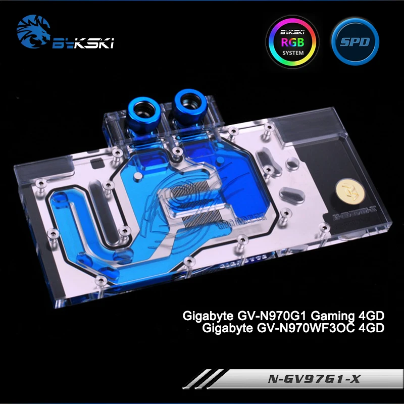 Bykski N-GV97G1-X Full Cover Graphics Card Water Cooling Block RGB/RBW for Gigabyte GV-N970G1 Gaming/GV-N970WF3OC | Компьютеры и офис