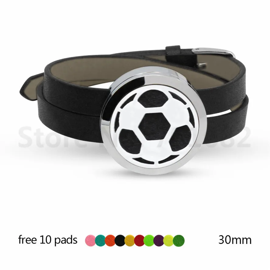 

316L Stainless Steel Diffusing Leather Bracelets for Women 30MM Aromatherapy Essential Oil bracelets (free 10pads)