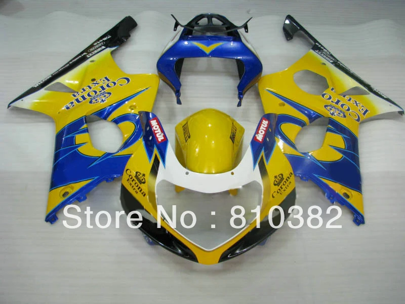 

Injection mold Fairing kit for SUZUKI GSXR1000 00 01 02 GSXR 1000 GSX-R1000 K2 2000 2001 2002 Corona yellow blue Fairings YM55