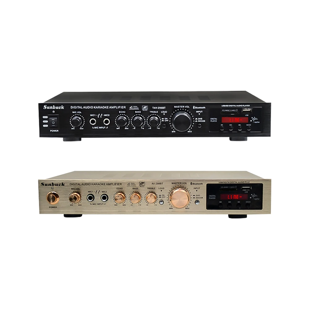 

SUNBUCK 200W+200W 220V FM SD USB Remote Control 5 Channel Bluetooth 4.1 Stereo Digital AV Surround Amplifier Karaoke Theater