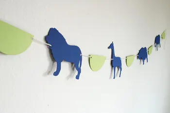 

Safari Animals / Zoo themed garlands wedding birthday party banners 5' long bridal baby shower decorations photobooth