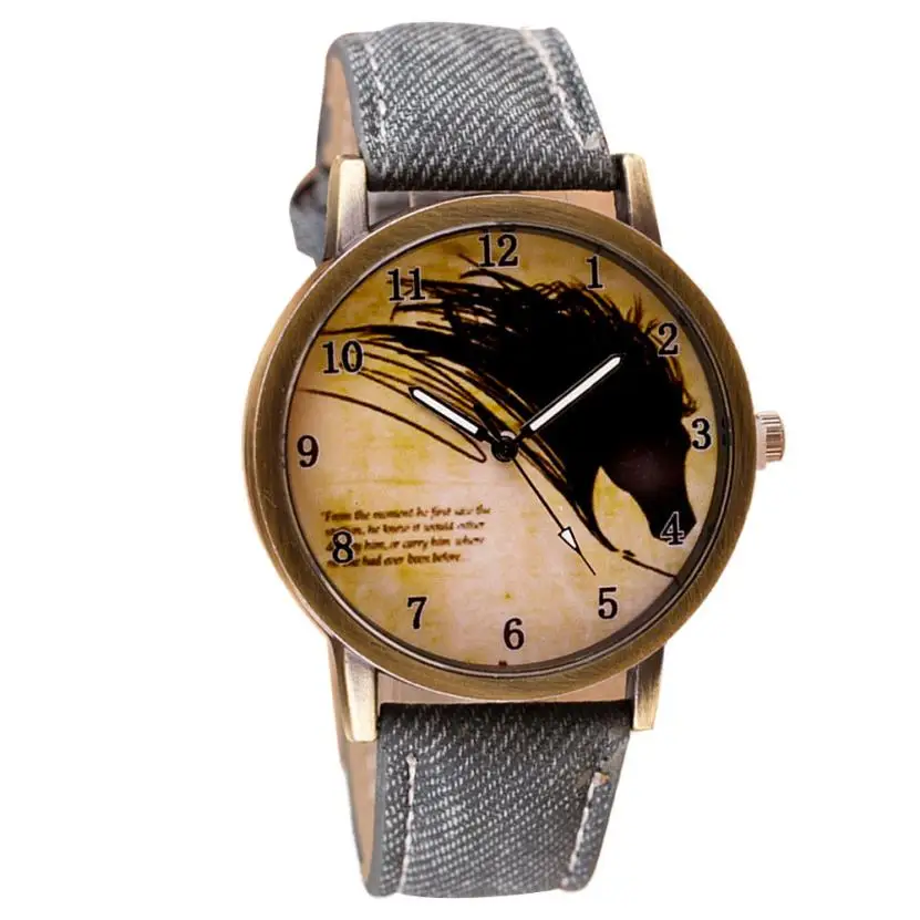 

Classic Retro Clock Wolf WristWatch Cowboy Leather Band Analog Quartz Watch casual vintage ladies leather watches relojes mujer