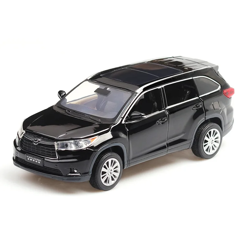 

1:32 alloy car model High lander SUV children toy car simulation sound and light pull back car boy toy ornaments collection gift