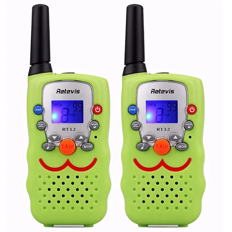 

RETEVIS 2 pcs Children Walkie Talkie Kids Radio RT32 0.5W 8/22CH Portable Wireless Radio Gift Two Way Radio Communicator A9113