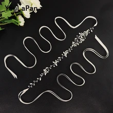 YouLaPan SH142 длинный свадебный пояс горный хрусталь ремни для Вестерн невесты тонкий пояс серебро горный хрусталь btidal пояс