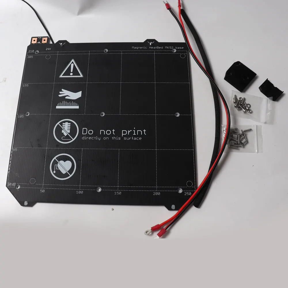 Cabo de Alimentação Têxtil para Faça Prusa Mk52 Cama Aquecida 24v Montado N35uh Ímãs Termistor Manga Você Mesmo Impressora 3d i3 Mk3 - Mk3s 8 termistor, manga têxtil para DIY impressora 3D