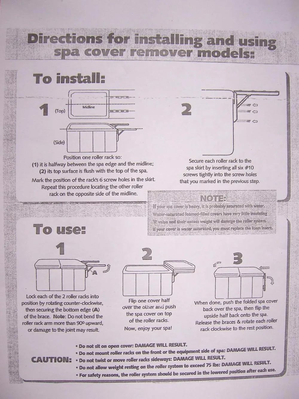spa cover lifter manual