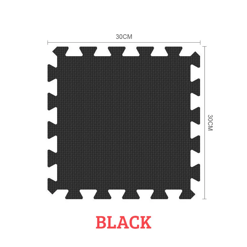 Противоскользящий коврик для защиты от шума для дома, мягкая напольная плитка, EVA, детский Поролоновый безопасный гимнастический коврик-пазл, ковер, водонепроницаемый коврик для детей - Цвет: black