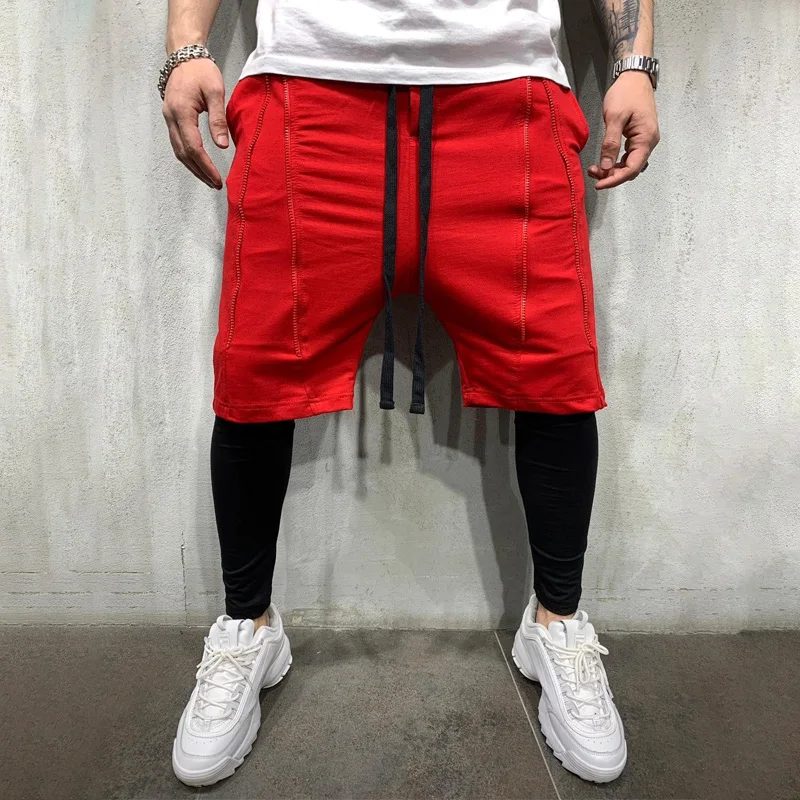 Уличная Марка мужские шорты летние мужские Шорты повседневные двухслойные спортивные штаны jogger тренажерные залы мужская одежда