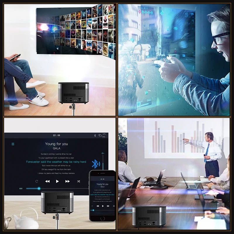 XGIMI H1 проектор 300 дюймов Full HD 1080p 3D 4 К 3 ГБ/16 ГБ Android дома Театр HDMI WI FI Hi Fi Bluetooth 900 ANSI