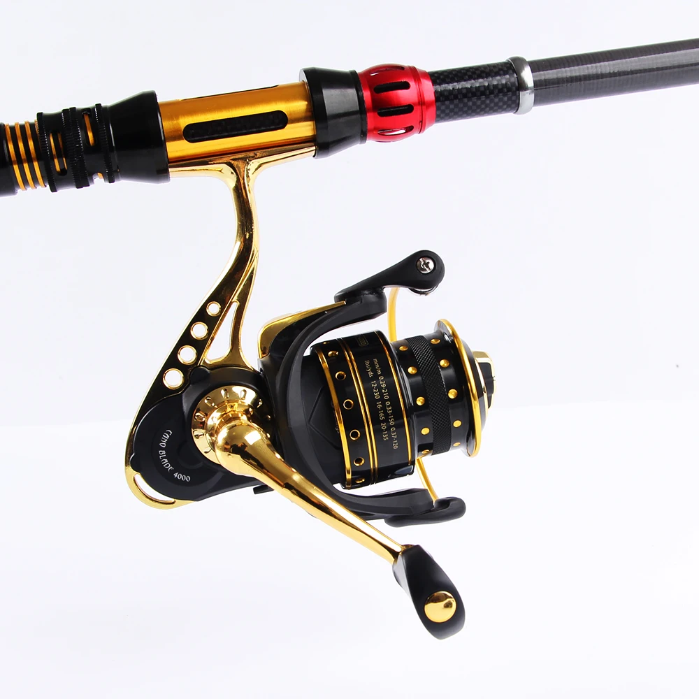 Rolamentos de Esferas Carretel de Pesca da Carpa com Super Carretel de Fiação 10 + 1 Luz de Alumínio W.p.e Cano Lâmina 3000 4000 5000 Série 2000 - 7 Carretilhas de pesca