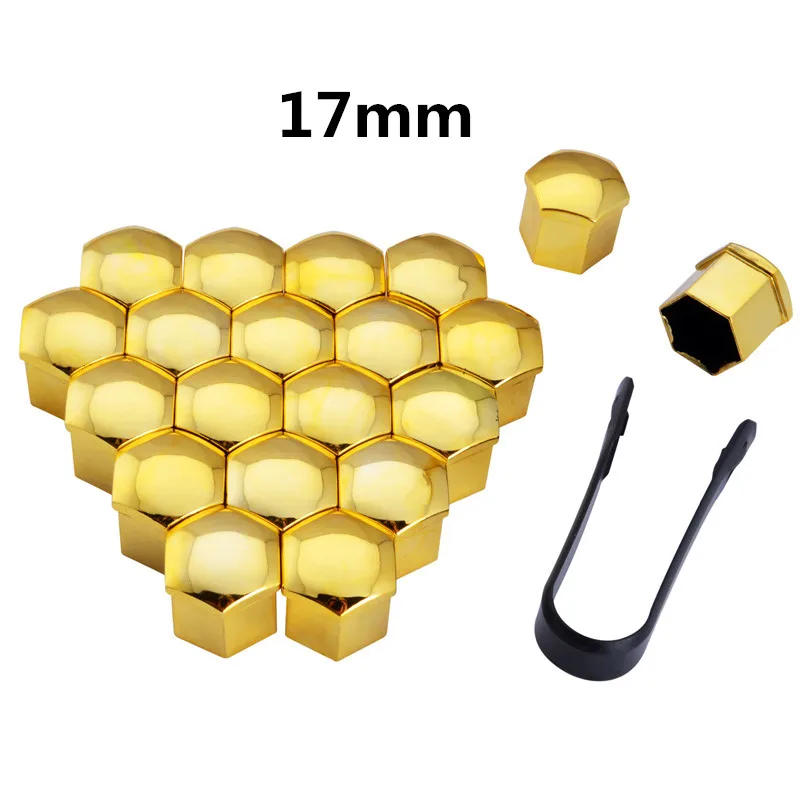 Car Wheel Nut Cap tire Hub Screw Cover 17/19/21 Bolt Protector for Skoda Opel DAF RAM Trucks Paccar Ford Otosan Chrysler - Название цвета: gold-17mm