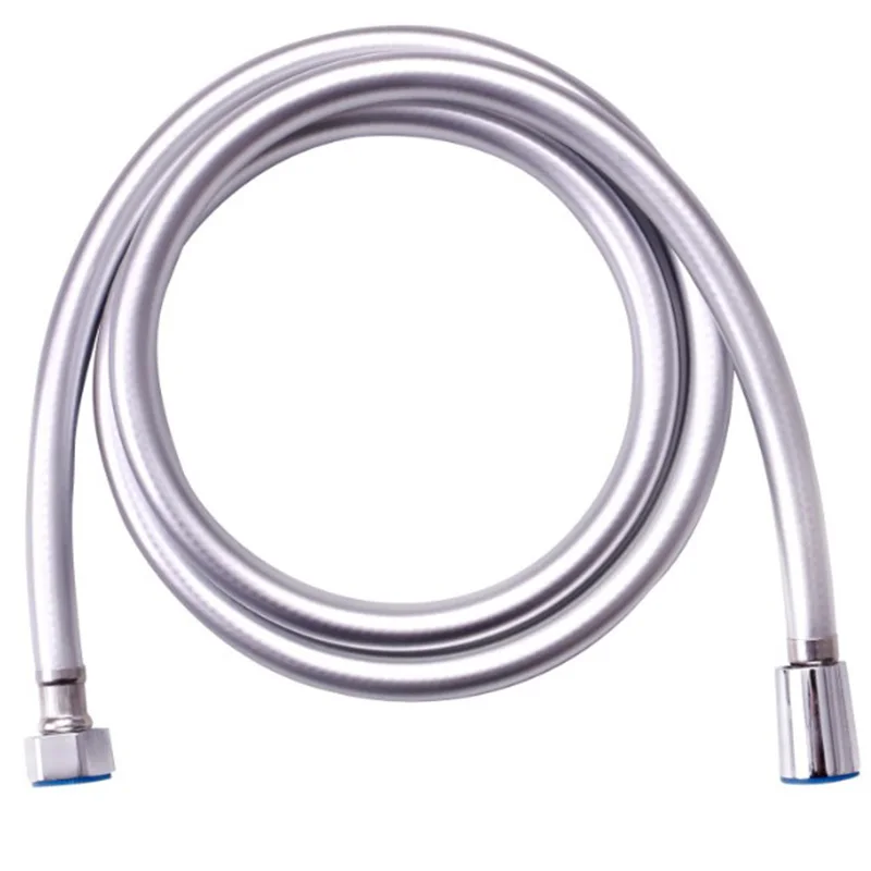 

1.5m 2m PVC Shower Hose For Bath Handheld Shower Head Flexible Shower Hose Smooth Silver High Pressure Flexible Accessories