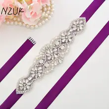 Свадебный пояс Серебряная лента Свадебная со стразами жемчужное свадебное платье лента для свадьбы аксессуары Y119S