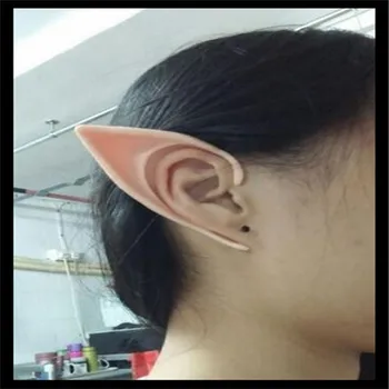

HOT Party Masks Latex Fairy Pixie Elf Ears Cosplay Accessories Halloween Party Latex Soft Pointed Prosthetic Tips Ear Toys