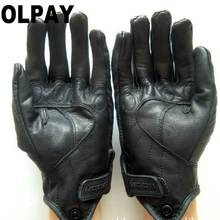 

Retro Pursuit Leather Gloves Full Finger Motorcycle Gloves Leather Waterproof Unisex Men Black Motorbike Glove For Gant Moto