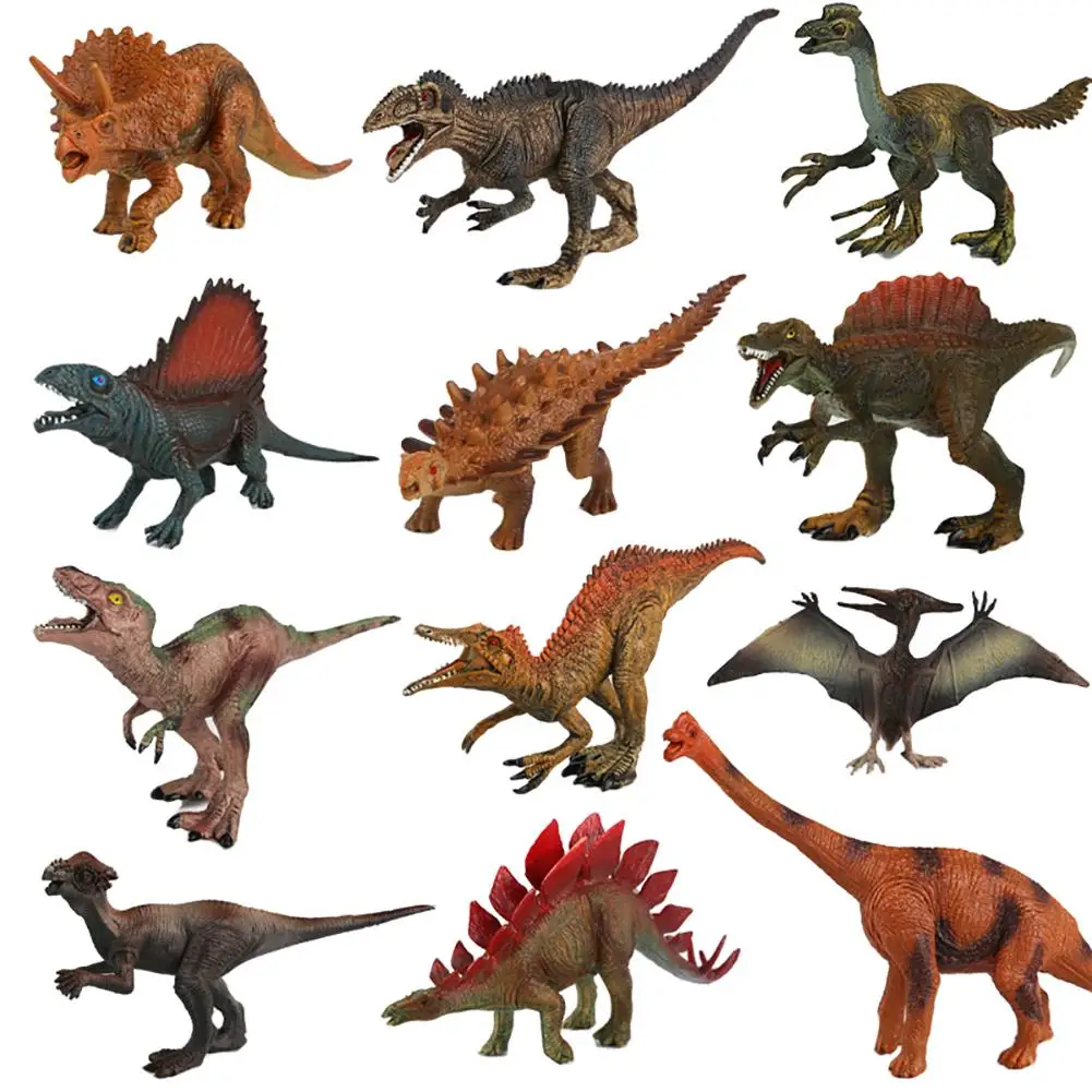 

12pcs Dinosaur Simulation Dinosaur Toy Model Set Dinosaur Plastic Model Fun Toy Action&Figures T-REX DINOSAUR Toys For Children