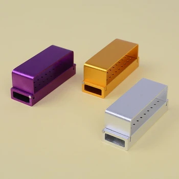 

30 Holes Aluminium Dental Bur Burs Holder Block dental Disinfection Box Autoclave High Speed Autoclavable Dentist Materials