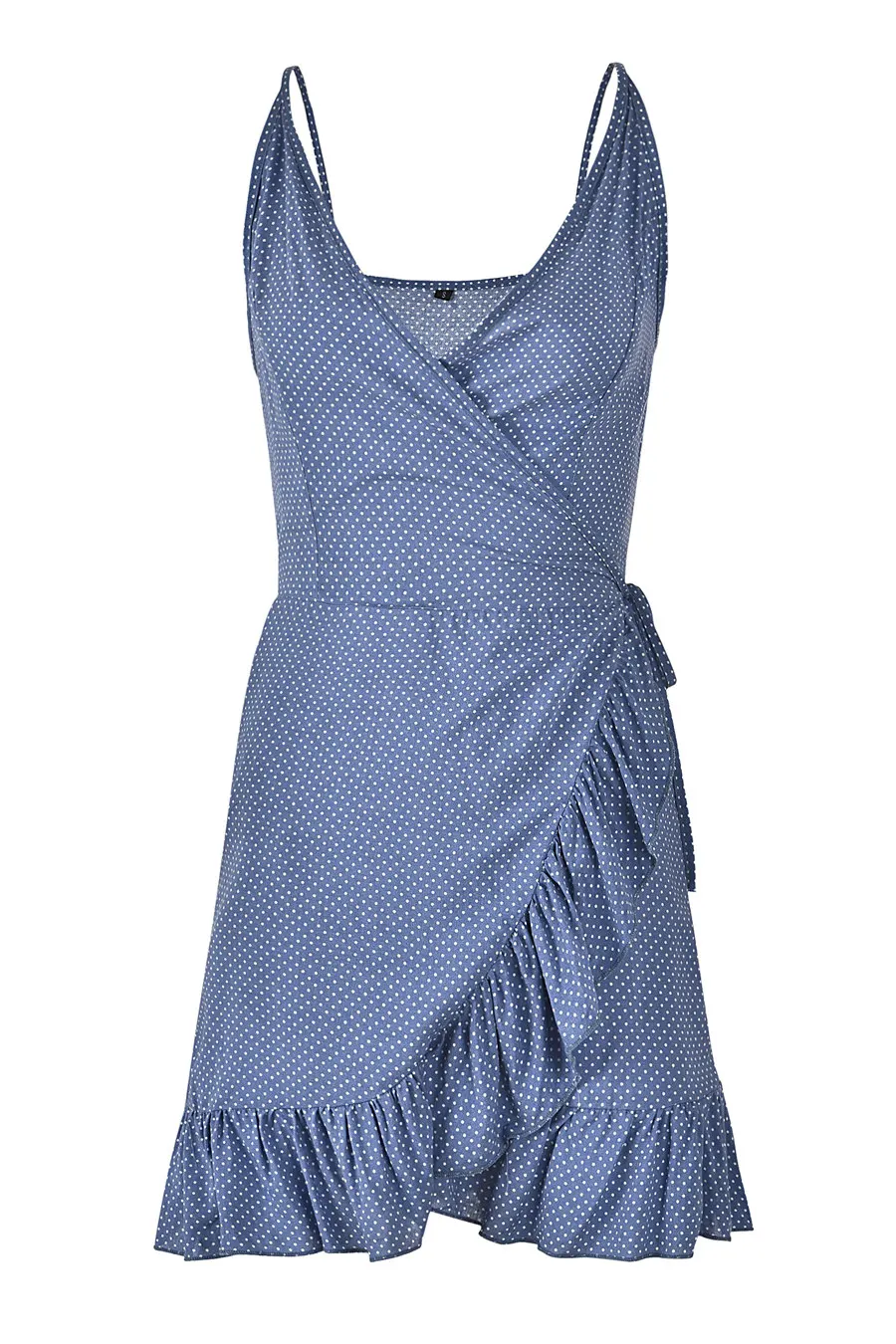 Gladiolus Polka Dot Summer Dress Women Spaghetti Strap V Neck Backless Sexy Ruffles Mini Women Dress Casual Beach Ladies Dresses (22)