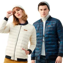 Зимние мужские и женские пуховики, повседневные ультра-легкие тонкие белые пуховики на утином пуху, дышащие теплые водонепроницаемые пальто, топы