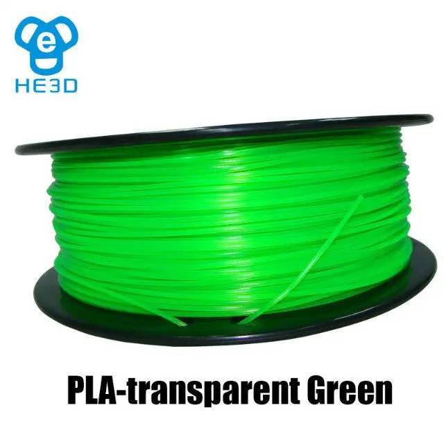 HE3D Reprap 3D принтер comsume материал, 1 оптика волокно, прозрачный цвет 3D материал печати - Цвет: transparent green