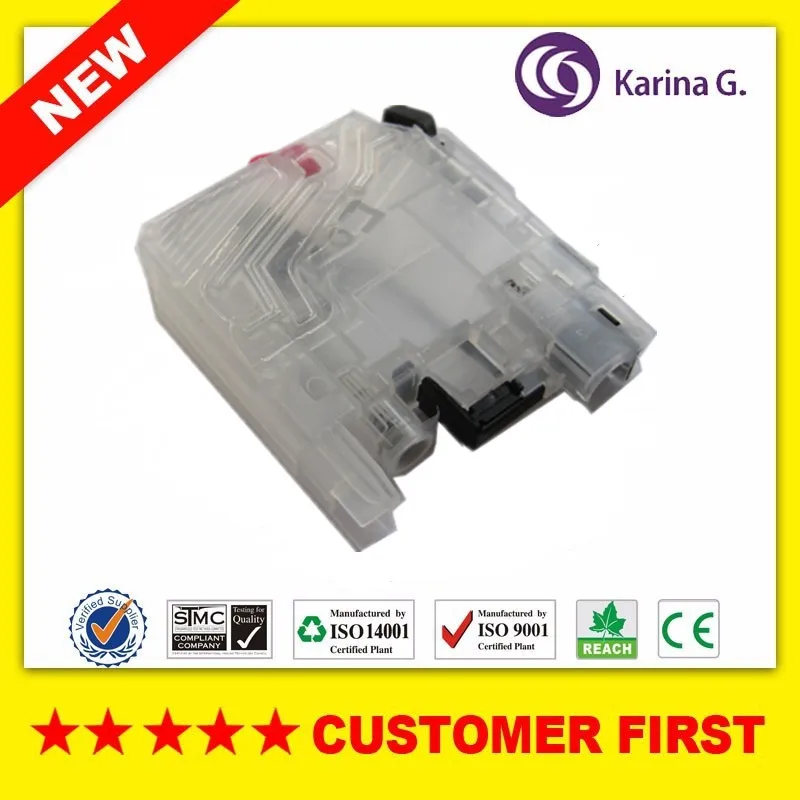 4 шт. многоразовый чернильный картридж для LC123 BROTHER MFC J4410DW J4510DW с чипом сброса