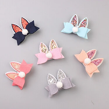 

New arrival Children cute Bunny ear Hair Pin baby girl's lovely BB Clip Hairpins Hair Side Clips pince cheveux tiara infan