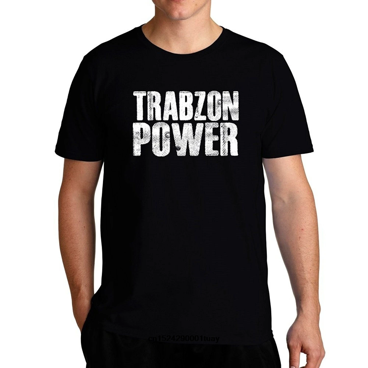 

Funny Short sleeve white t-shirt tshirts Black tee Trabzon power Mens T-Shirt