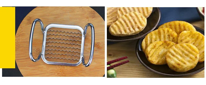 SHENHONG 5 in 1 Kitchen Gadgets Stainless Steel Vegetable Fruit Cutter Shredders Potato Chips Apple Pear French Fries