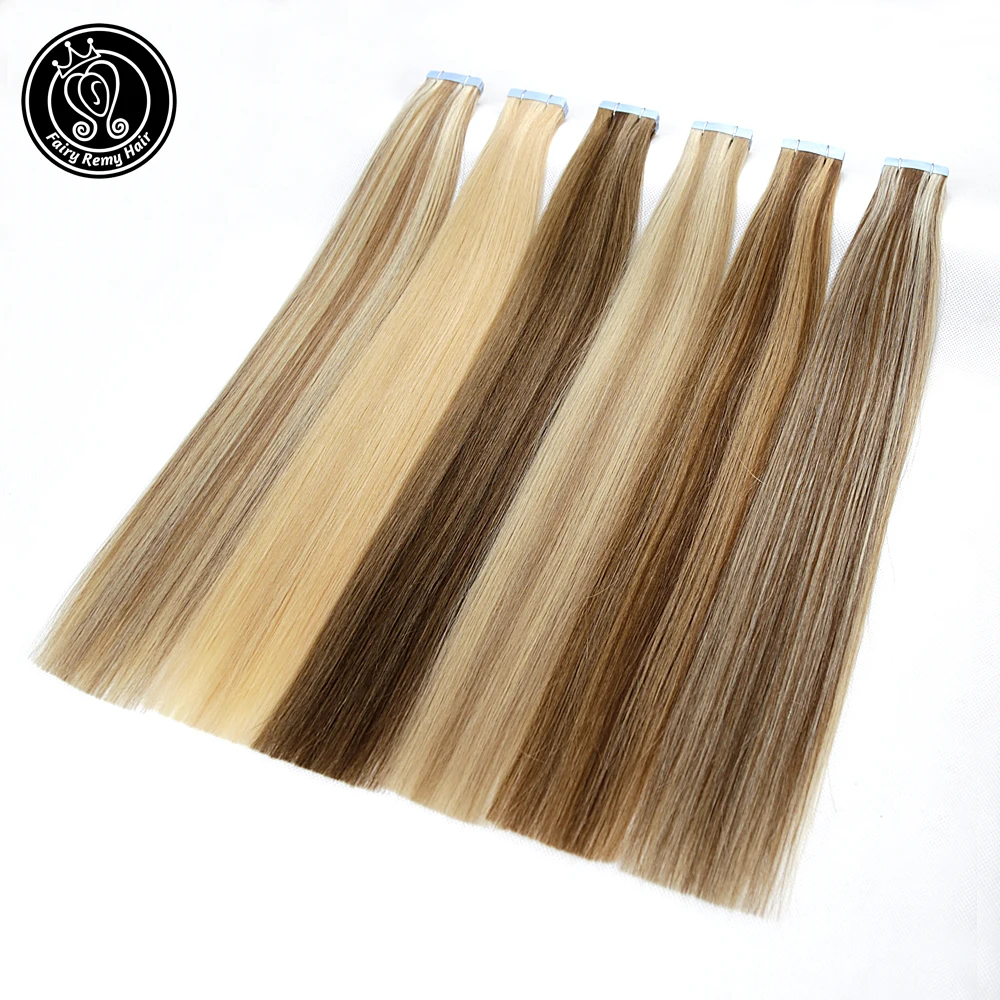 Tape In Human Hair Extension Real Remy European Human Skin Weft Tape On Straight Hair Extensions 16
