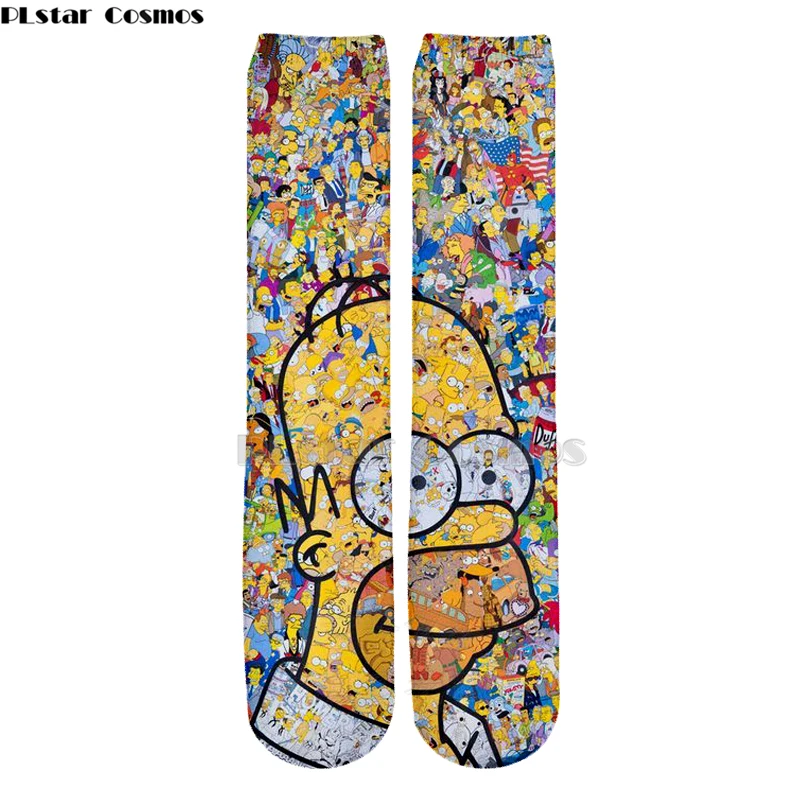 Plstar Cosmos/носки с симпсонами; носки с объемным рисунком; забавные Гольфы с объемным рисунком для мужчин и женщин; качественные Семейные носки унисекс; Прямая поставка; Симпсоны