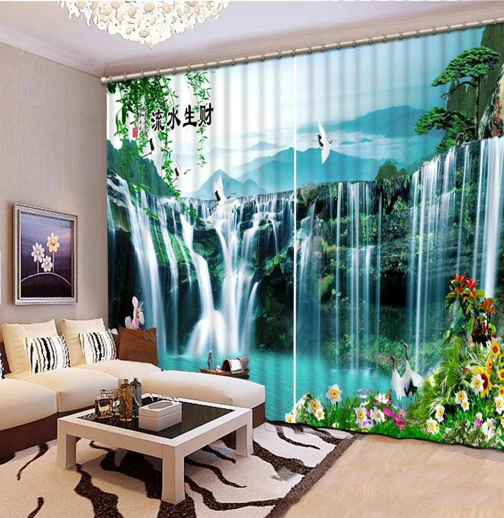3D Tirai Indah Foto Alam Pemandangan 3d Tirai Rumah Eksterior Mewah
