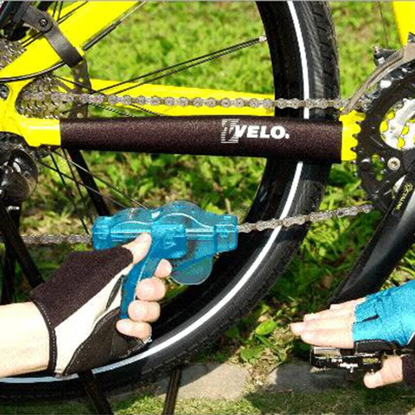 

ROBESBON Portable Bicycle Chain Cleaner Bike Clean Brush Machine Brushes Scrubber Wash Tool Mountain Cycling Cleaning Kit Sports