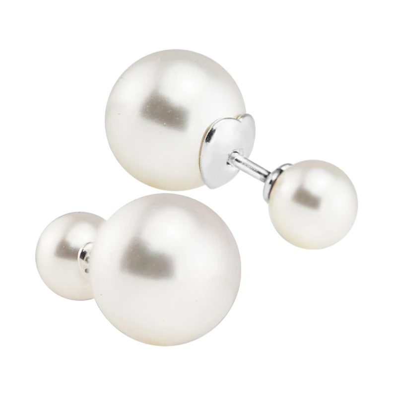 

Luminous White Pearl Stud Earrings for Women Wedding Silver 925 Jewelry Fashion Girls Earrings Round Ball Shape Women Earrings