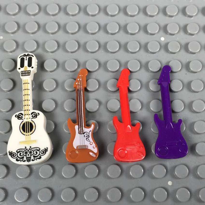 5pcsset Legoingly Guitar Bass Block Toy for Figure Player Accessories City Building Blocks kits Educational Toys for Children (6)