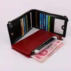 Новый бумажник мужской мульти-карты мешок длинный двойной сумка-кошелек с молнией