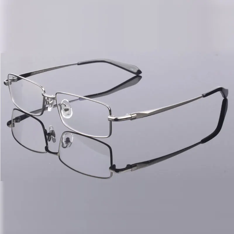 Logorela Fashion Men Titanium Alloy Glasses Frame Optical Eyeglasses Prescription Eyewear Full Rim Frame Spectacles Vision Frame