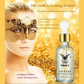 

New 24k Gold Collagen Essence Whitening Cream Moisturizing Anti Wrinkle Face Skin Care Hyaluronic Acid Liquid Serum
