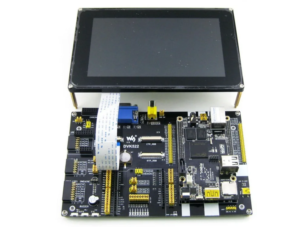 

Cubieboard 2 Pack C with Cubieboard2 A20 Dual Core ARM Cortex A7 and DVK522 Expansion Board & 7inch Capacitive LCD & 7 Modules