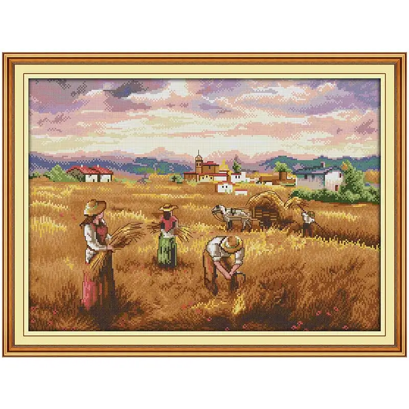 Autumn harvest Patterns Counted Cross Stitch 11CT 14CT Cross Stitch Set Stitch cross counted 14ct 11ct harvest embroidery autumn wholesale patterns kit