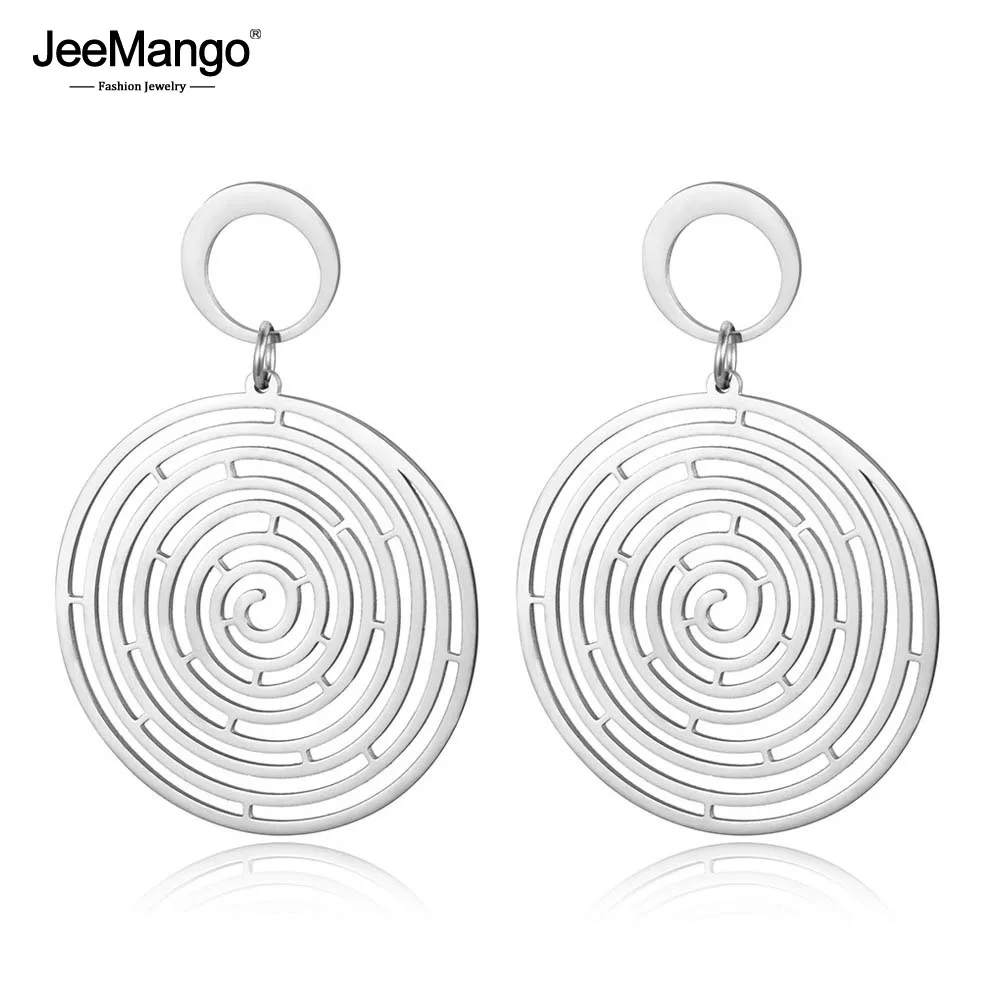 Женские серьги-гвоздики JeeMango из нержавеющей стали Подарочные ювелирные