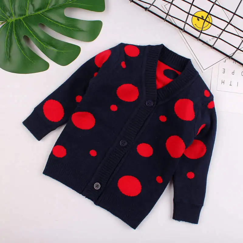 Cotton Baby Boy Sweater V Neck Cardigan for Infant Kids Girls Soft Comfortable Crochet Knitting Warm Outfit Coat Autumn Winter (2)