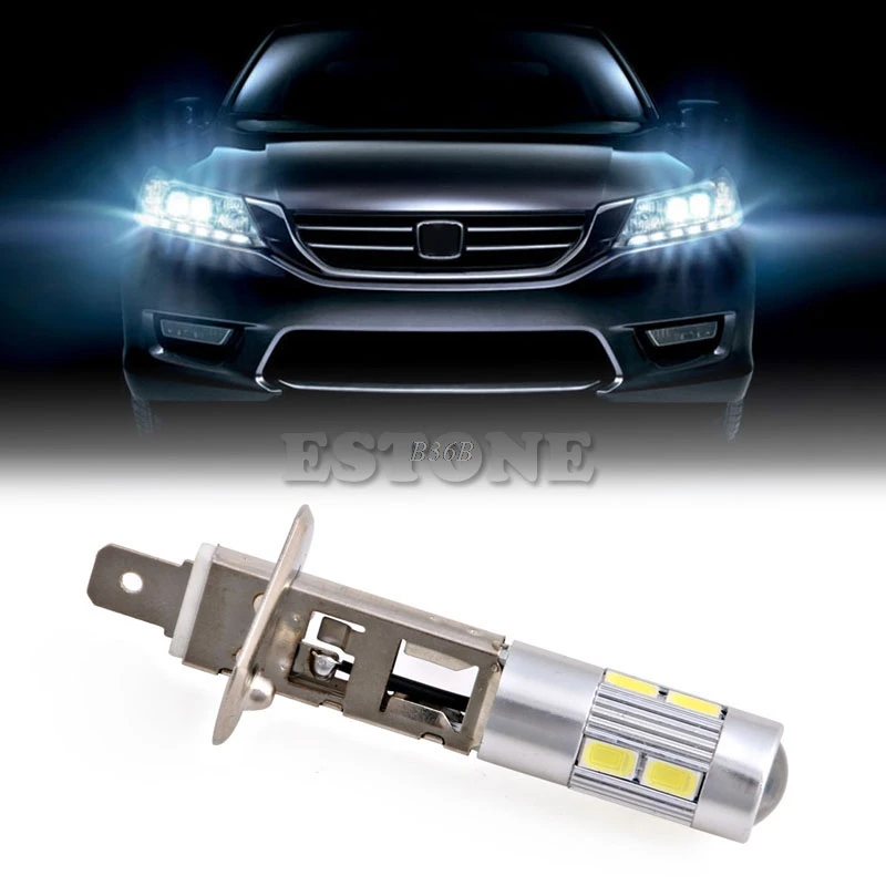 

1pc 5630 SMD 10 LED H1 Halogen Car Lamp Fog Driving Light Bulb Headlight DC 12V