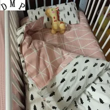 Промо-акция! Детские Кроватки из хлопка, комплект из 3 предметов, съемная детская кроватка с рисунком для новорожденных, включает в себя(пододеяльник/простынь/наволочки